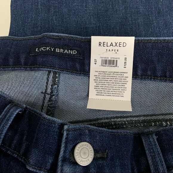 🆕 lucky brand relaxed taper bleach jeans - Picture 5 of 10